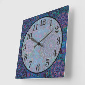 Horloge Carrée Millefiori (Angle)