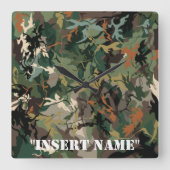 Horloge Carrée Mimicking Nature : La science du camouflage (Recto)