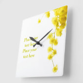 Horloge Carrée Mimosa (Angle)