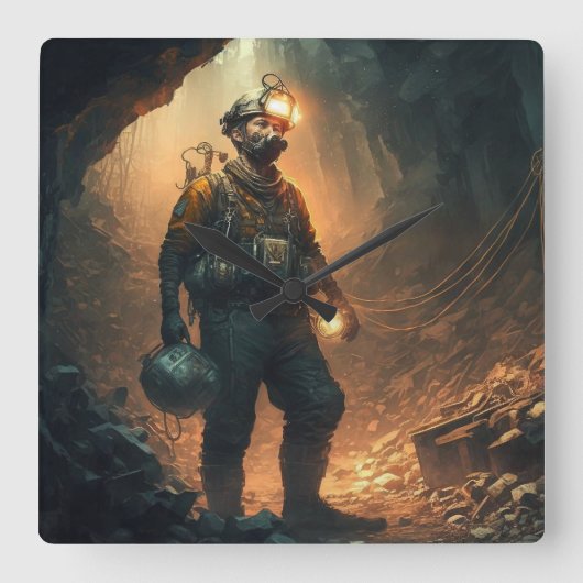 Horloge Carrée Mines dangereuses (Recto)