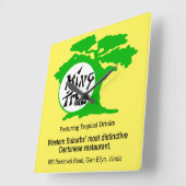 Horloge Carrée Ming Tree Cantonese Restaurant, Glen Ellyn, IL (Angle)