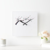 Horloge Carrée Minimal Japanese Tree Branch Wall Clock (Maison)