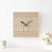 Horloge Carrée Minimalist Moroccan Arch Wall Clock (Maison)