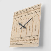 Horloge Carrée Minimalist Moroccan Arch Wall Clock (Angle)