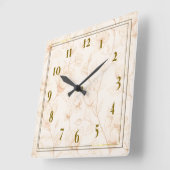 Horloge Carrée Minimalist Neutral Wildflower Wall Clock (Angle)