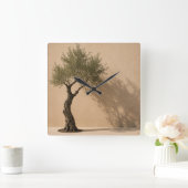 Horloge Carrée Minimalist Olive Tree Wall Clock (Maison)