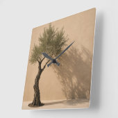 Horloge Carrée Minimalist Olive Tree Wall Clock (Angle)