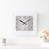 Horloge Carrée Minimalist White and Gray>Popular Wall Clock (Maison)