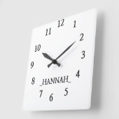 Horloge Carrée Minimaliste moderne (Angle)