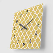 Horloge Carrée Misted Yellow Moroccan (Angle)