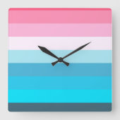 Horloge Carrée Mode arc-en-ciel (Recto)