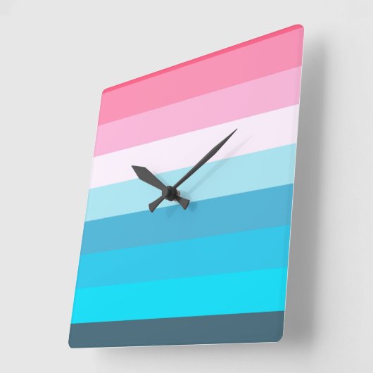 Horloge Carrée Mode arc-en-ciel (Angle)