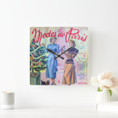 Horloge Carrée Mode de Paris. (Maison)