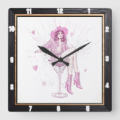 Horloge Carrée Mode Patriotique Haut talon (Recto)