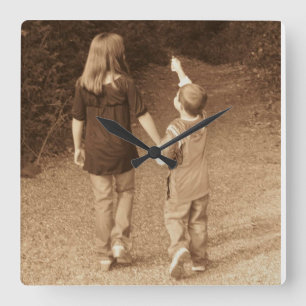 Horloge Carrée Modèle de l'horloge photo pour enfants