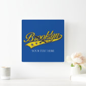 Horloge Carrée Modèle d'horloge de conception Brooklyn Gold Swoos (Maison)