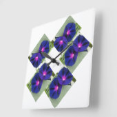 Horloge Carrée Modèle floral (Angle)