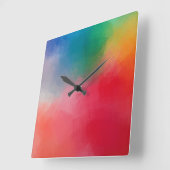 Horloge Carrée Modèle Trendy Modern Colorful Abstract (Angle)