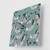 Horloge Carrée Modèle Zebra (Angle)