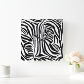 Horloge Carrée Modèle Zèbre (Maison)