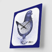 Horloge Carrée Modena Argent (Angle)