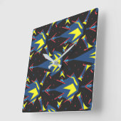 Horloge Carrée Modern abstract geometric digital pattern 57 (Angle)