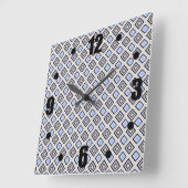 Horloge Carrée Modern and Gray Confeti Squares Geo Pattern (Angle)