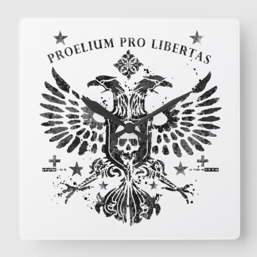 Horloge Carrée Modern Double Head Eagle (Recto)