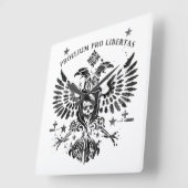 Horloge Carrée Modern Double Head Eagle (Angle)