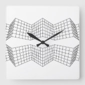 Horloge Carrée modern geometric black and white (Recto)