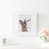 Horloge Carrée "Modern Rabbit Wall Clock (Maison)