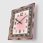 Horloge Carrée Moderne (Angle)