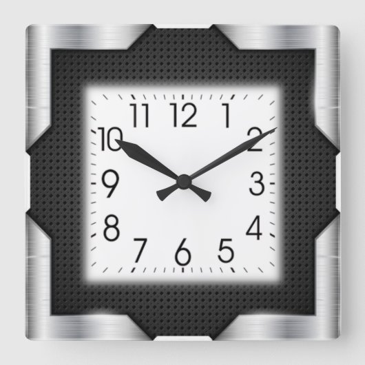 Horloge Carrée Moderne (Recto)