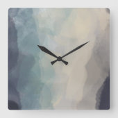 Horloge Carrée Moderne Pastel Blue Joli Motif Abstrait (Recto)