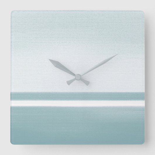 Horloge Carrée Moderne Turquoise doux (Recto)