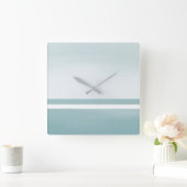 Horloge Carrée Moderne Turquoise doux (Maison)