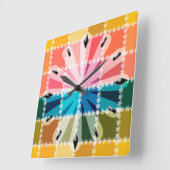 Horloge Carrée Moderne wall clock design . (Angle)