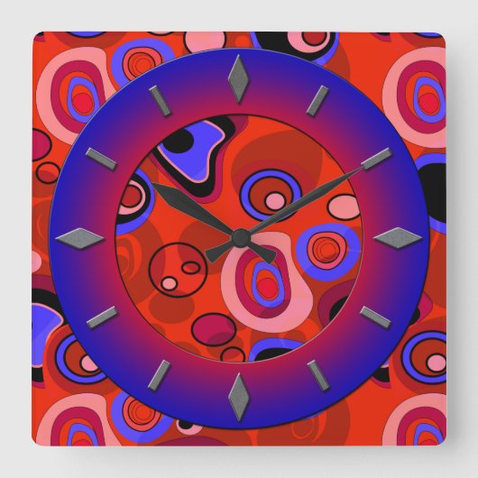 Horloge Carrée Moderne wall clock design . (Recto)