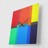 Horloge Carrée Moderniste Abstract Art Colour Grid (Angle)