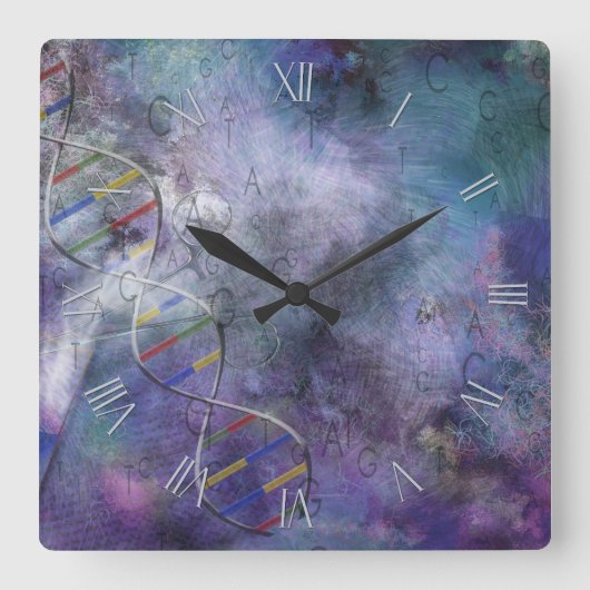 Horloge Carrée Modifications ADN (Recto)