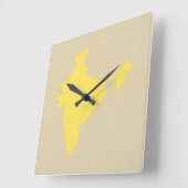 Horloge Carrée Moeurs d'épices de moutarde Inde (Angle)