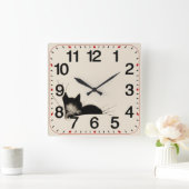 Horloge Carrée Mon chat (Maison)