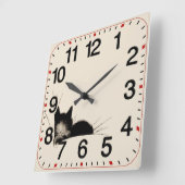 Horloge Carrée Mon chat (Angle)