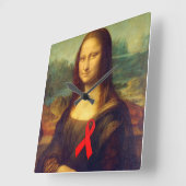 Horloge Carrée Mona Lisa (Angle)