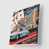 Horloge Carrée Monaco Monte Carlo Luxury Car Watch  (Angle)
