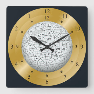Horloge Carrée Monde Mathématique Du Temps Voyage ~