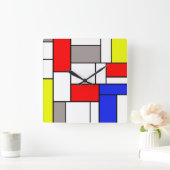 Horloge Carrée Mondrian (Maison)