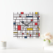 Horloge Carrée Mondrian De Stijl (Maison)