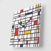 Horloge Carrée Mondrian De Stijl (Angle)