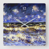 Horloge Carrée Monet - Une Mer Orageuse (Recto)